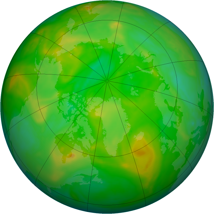 Arctic ozone map for 29 June 2006